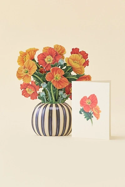 FreshCut Paper Mini French Poppy Pop-Up Greeting Card