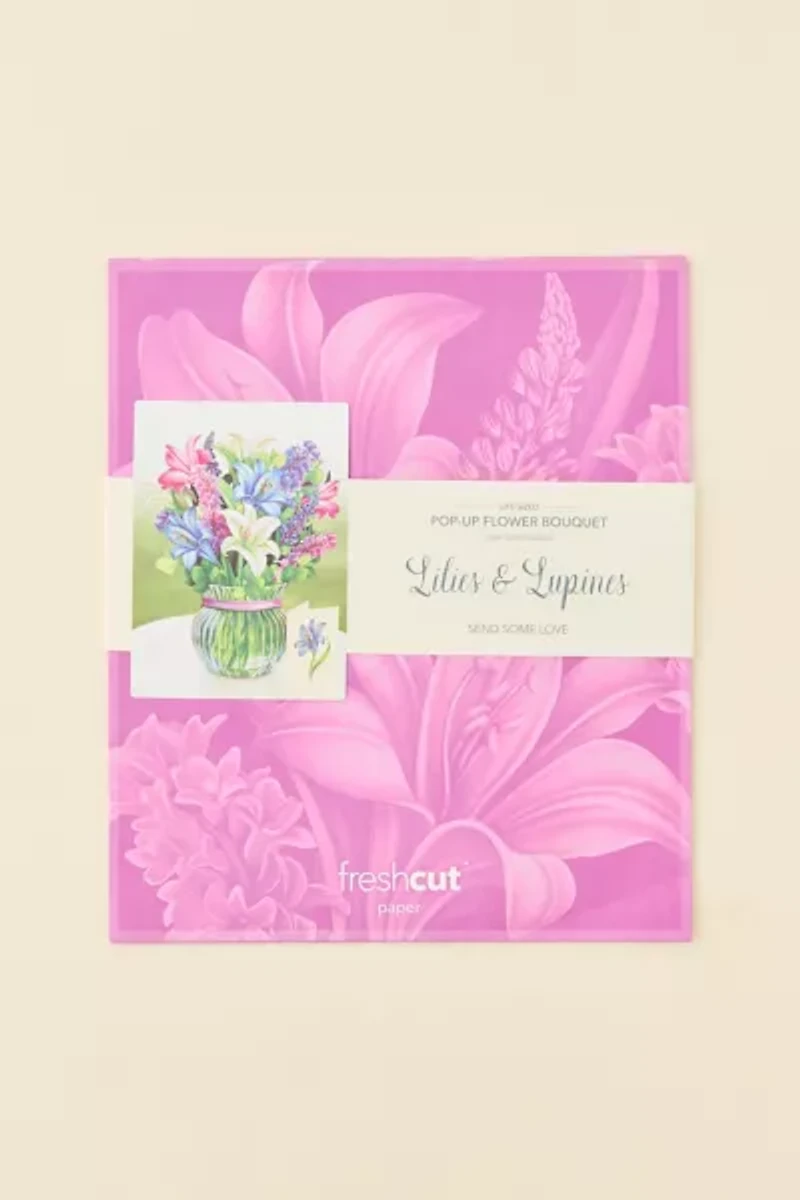 FreshCut Paper Lilies & Lupines Pop-Up Greeting Card