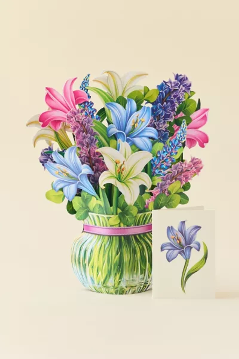 FreshCut Paper Lilies & Lupines Pop-Up Greeting Card