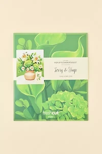 FreshCut Paper Ivory & Sage Pop-Up Greeting Card