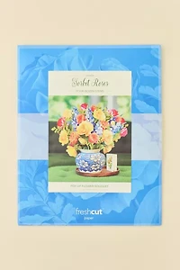 FreshCut Paper Grande Sorbet Roses Pop-Up Greeting Card