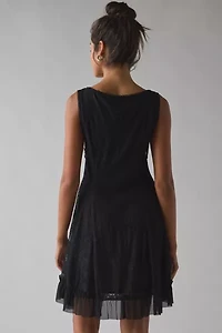 UO Sweet Nothings Reversible Button Lace Mini Dress