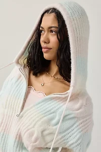 Out From Under Cabin Fever Cable Knit Full-Zip Hoodie Sweater