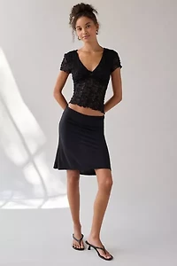 Kimchi Blue Maisie Sheer Lace Twist-Front Crop Top
