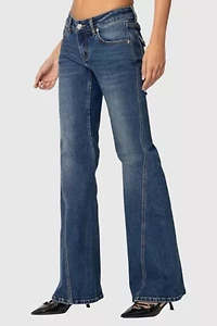 Edikted Colton Boot Cut Low Rise Jean