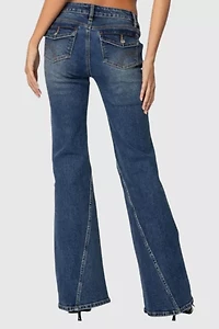 Edikted Colton Boot Cut Low Rise Jean