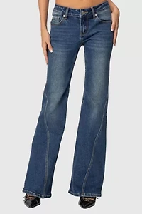 Edikted Colton Boot Cut Low Rise Jean