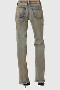 Edikted Boot Cut Low Rise Mud Washed Jeans