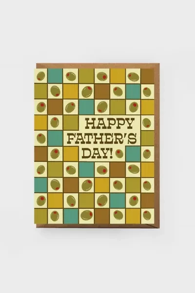 Boss Dotty Olive Checkerboard Father's Day Card