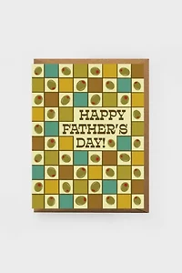 Boss Dotty Olive Checkerboard Father's Day Card