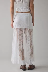 Kimchi Blue Hazy Days Semi-Sheer Lace Maxi Skirt
