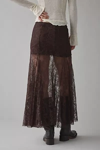 Kimchi Blue Hazy Days Semi-Sheer Lace Maxi Skirt