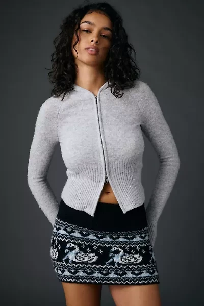 BDG Northern Lights Fairisle Knit Micro Mini Skirt