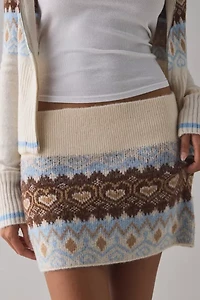 BDG Northern Lights Fair Isle Knit Micro Mini Skirt