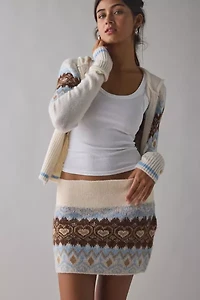 BDG Northern Lights Fair Isle Knit Micro Mini Skirt