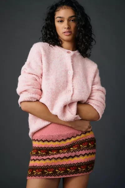 BDG Northern Lights Fair Isle Knit Micro Mini Skirt