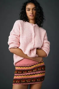 BDG Northern Lights Fair Isle Knit Micro Mini Skirt