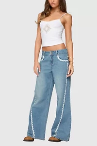 Edikted Alisha Lacey Low Rise Jeans