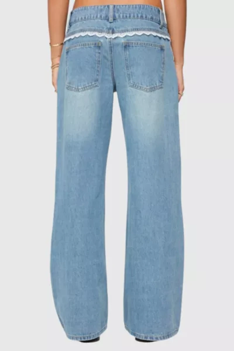Edikted Alisha Lacey Low Rise Jeans