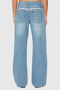 Edikted Alisha Lacey Low Rise Jeans
