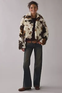Azalea Wang Enora Cropped Faux Fur Jacket