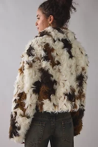 Azalea Wang Enora Cropped Faux Fur Jacket