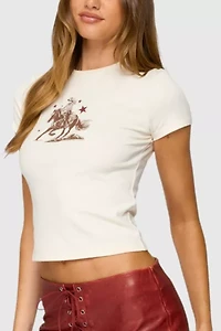 Edikted Western Graphic T-Shirt