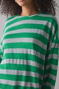ReMADE By UO Remnants Striped Drippy Sleeve Top