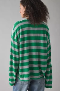 ReMADE By UO Remnants Striped Drippy Sleeve Top