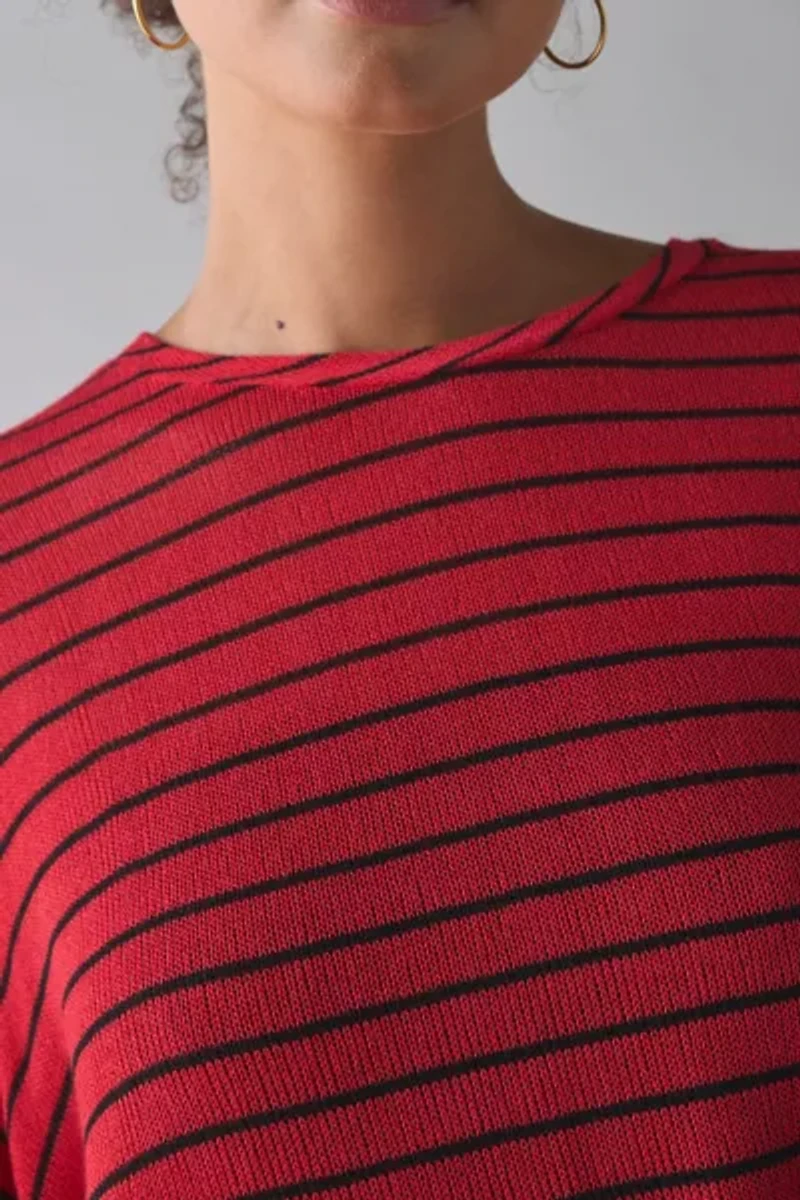 ReMADE By UO Remnants Striped Drippy Sleeve Top