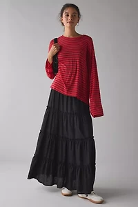 ReMADE By UO Remnants Striped Drippy Sleeve Top