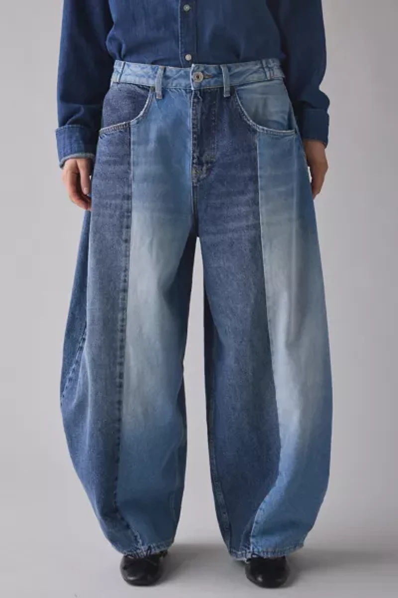BDG Oversized Cocoon Spliced Patchwork Jean