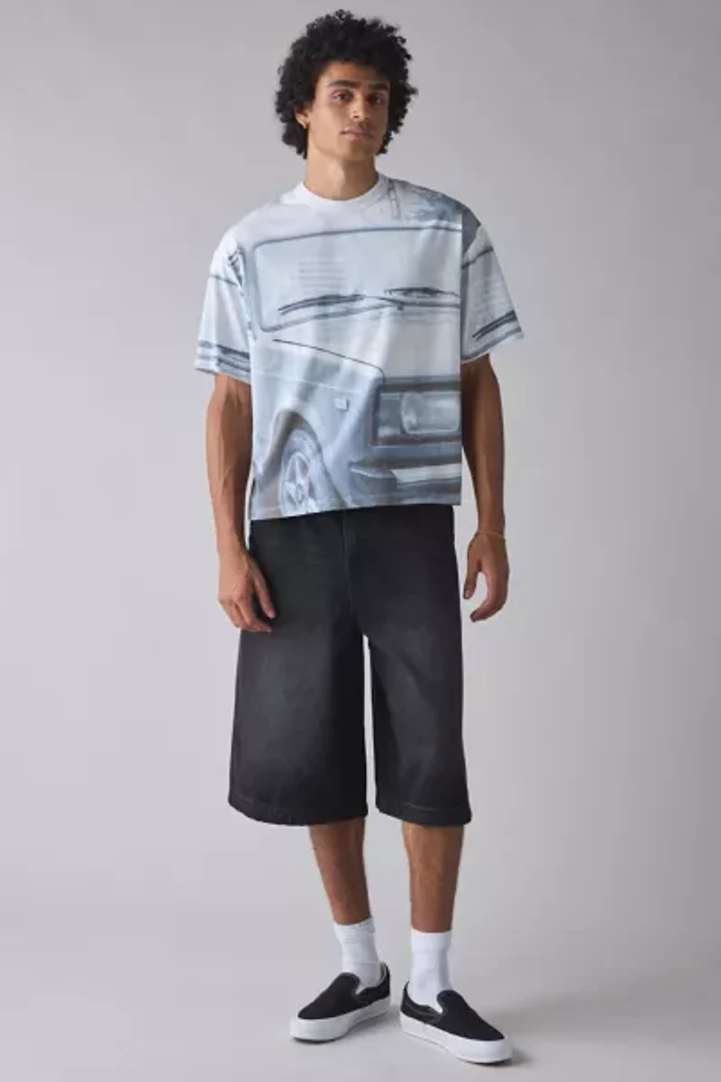 Car Allover Graphic Print Tee