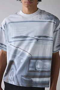 Car Allover Graphic Print Tee