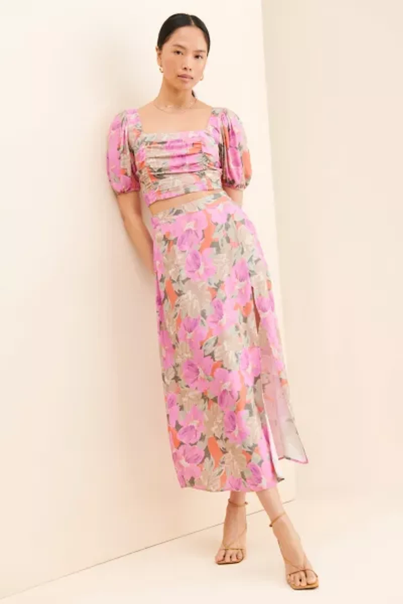 Saltwater Luxe Katie Floral Midi Skirt