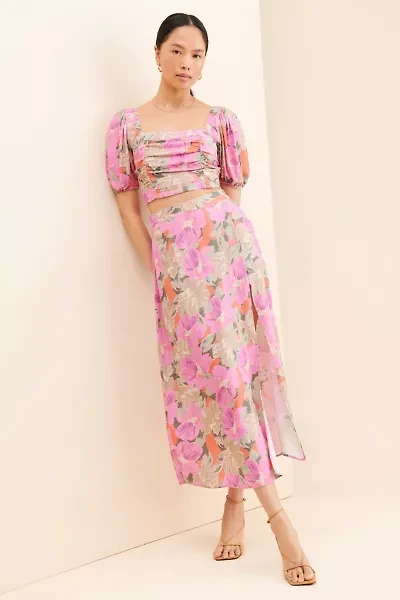 Saltwater Luxe Katie Floral Midi Skirt