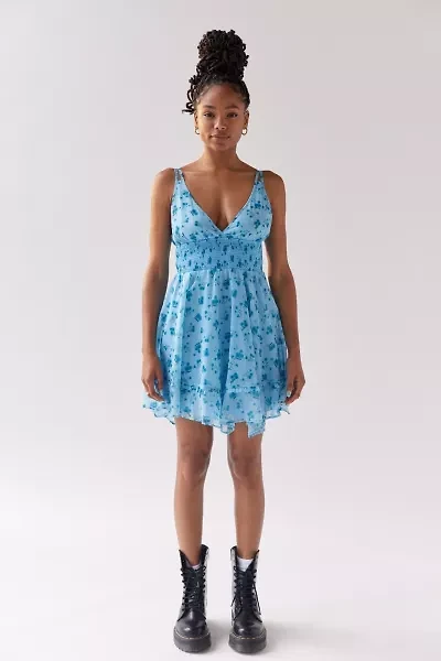 Sweet Escape Mesh Asymmetrical Mini Dress