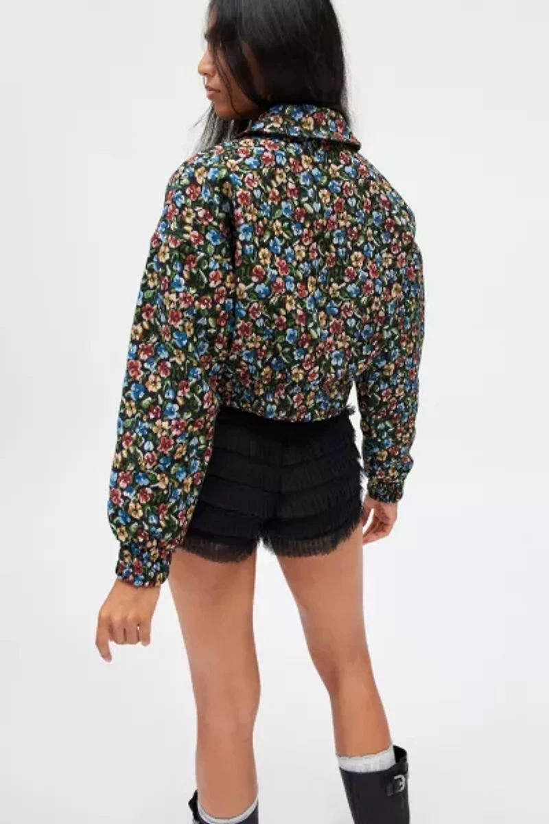 Evelyn Cropped Bomber Jacket