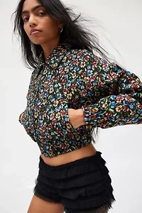 Evelyn Cropped Bomber Jacket