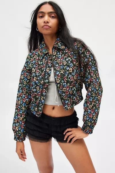Evelyn Cropped Bomber Jacket