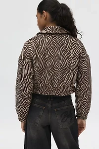 Evelyn Cropped Bomber Jacket