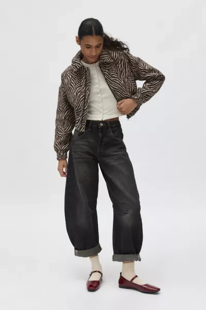 Evelyn Cropped Bomber Jacket