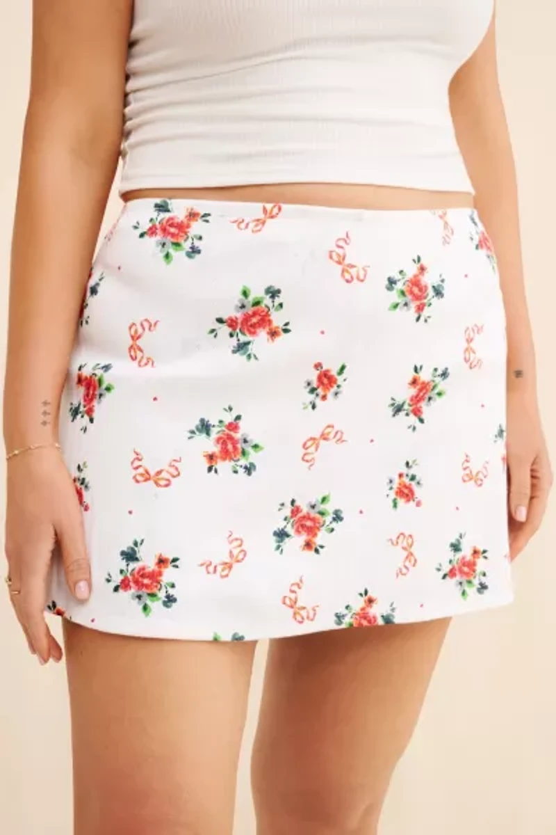 Lisa Says Gah Darcy Printed Mini Knit Skort