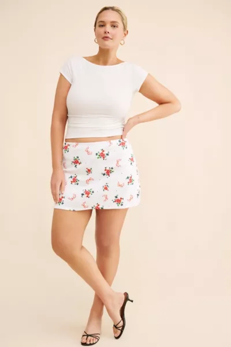 Lisa Says Gah Darcy Printed Mini Knit Skort