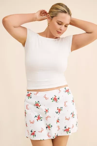 Lisa Says Gah Darcy Printed Mini Knit Skort