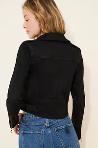Hidden Jeans Fitted Denim Biker Jacket