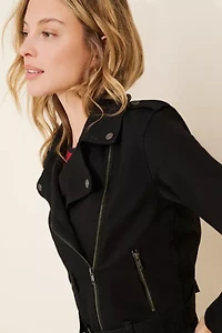 Hidden Jeans Fitted Denim Biker Jacket