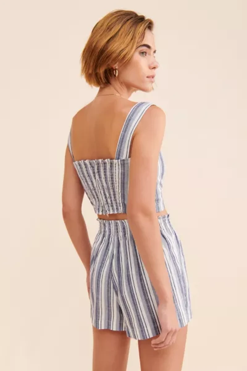 Kourt Chessboard Striped Top
