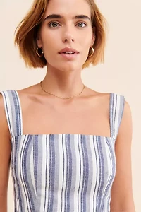 Kourt Chessboard Striped Top