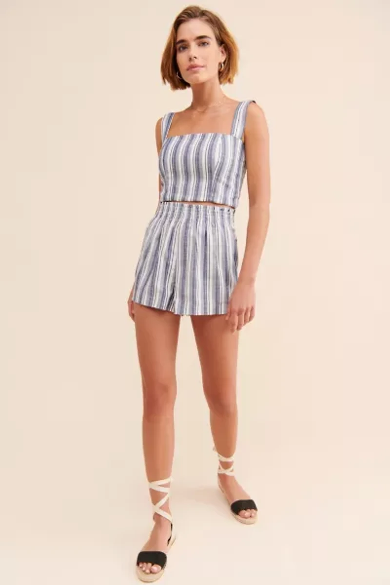 Kourt Chessboard Striped Top